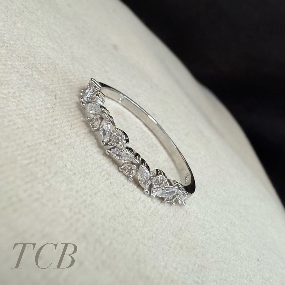 Thumbnail: Stunning Sparkling Stackable Eternity Style Ring - Sterling Silver 925