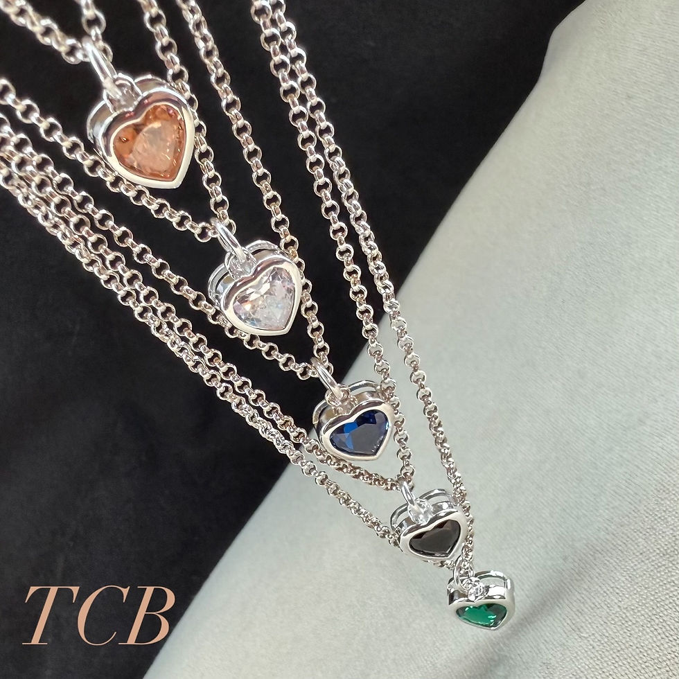 Thumbnail: Stunning Heart Charm Pendant Necklace: Sterling Silver 925