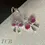Thumbnail: Sparkling Cerise Pink Bow Charm Earrings: Silver 925