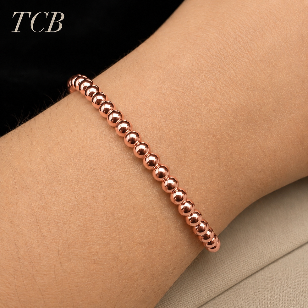 Thumbnail: Beaded Stacking Bracelets Silver Gold or Rose Tarnish Free Finishes