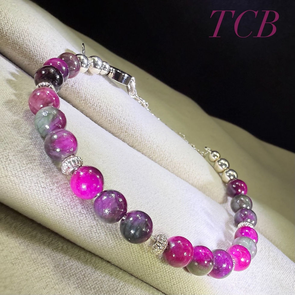Thumbnail: Handmade Persian Jade & Silver Adjustable Bangle/Bracelet.