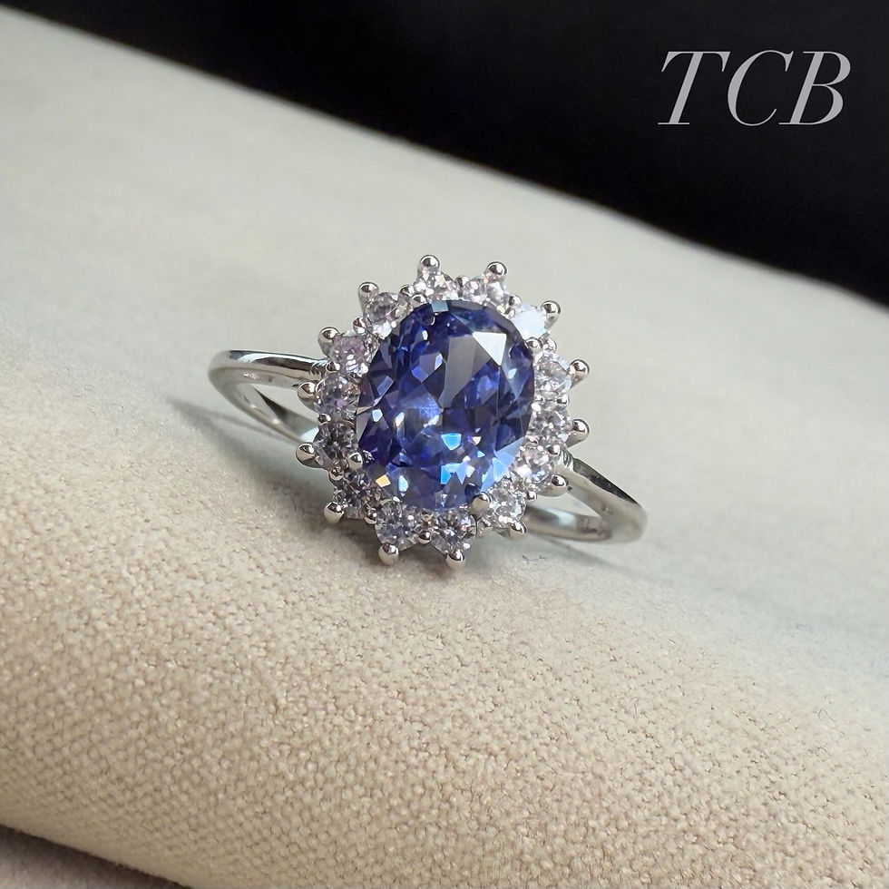 Tanzania Sparkling Cluster Ring - Sterling Silver 925