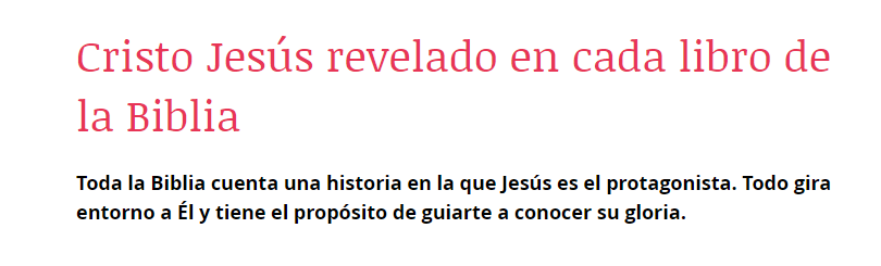 Cristo Jesús revelado en cada libro de la Biblia