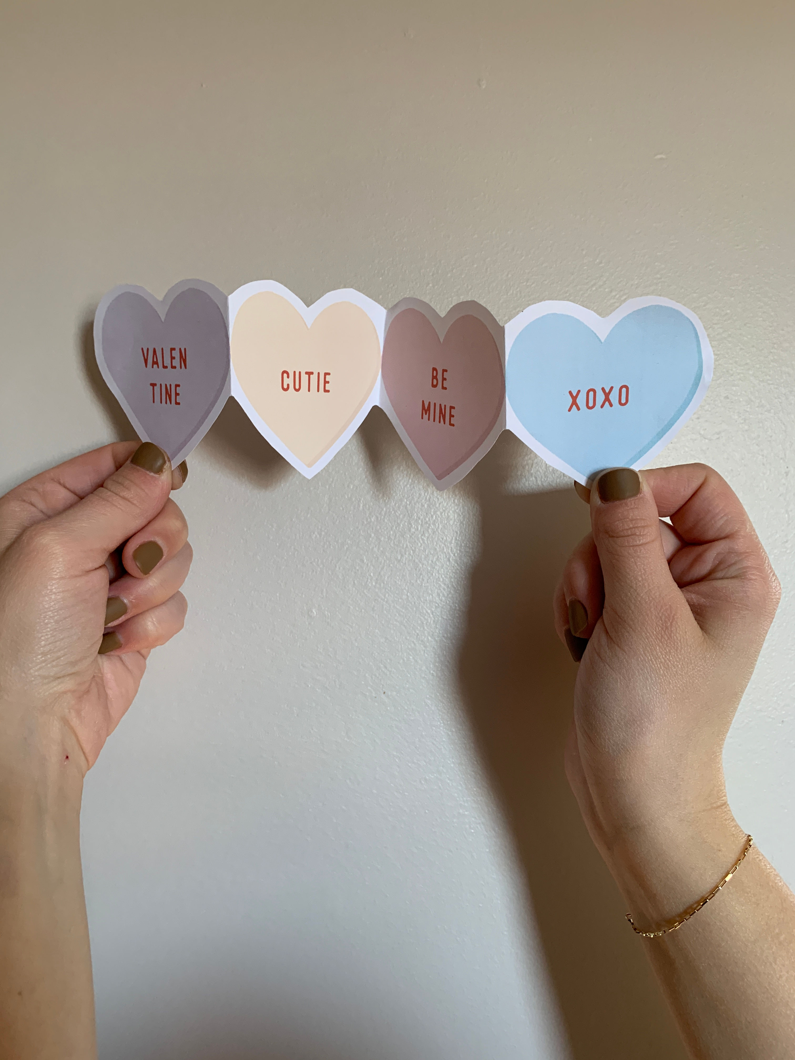 Candy Heart Valentines Card