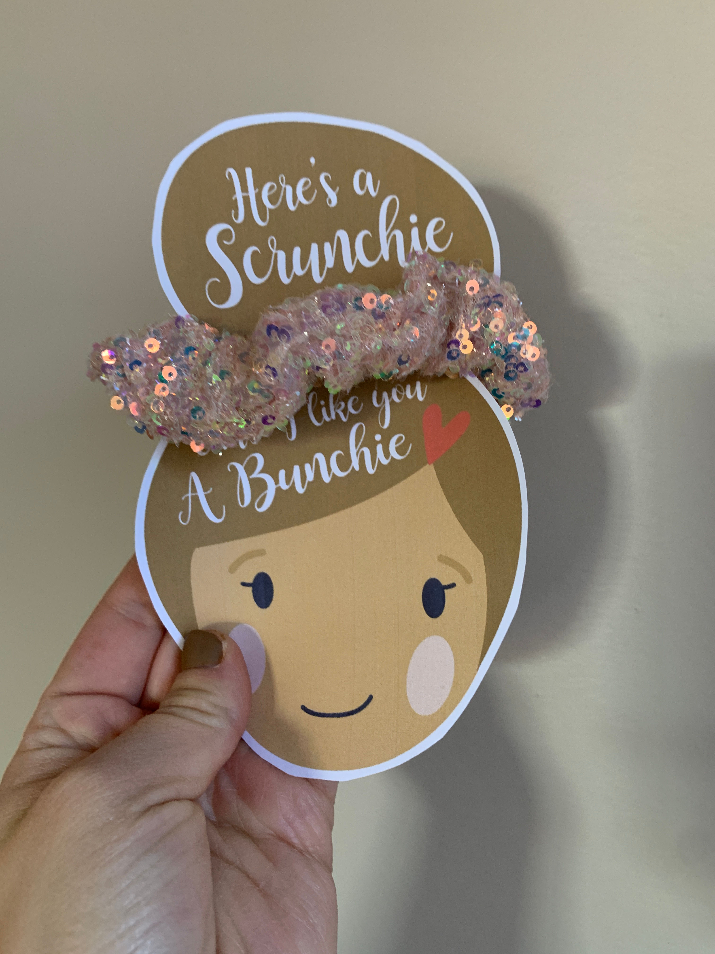 Scrunchie Valentines Card