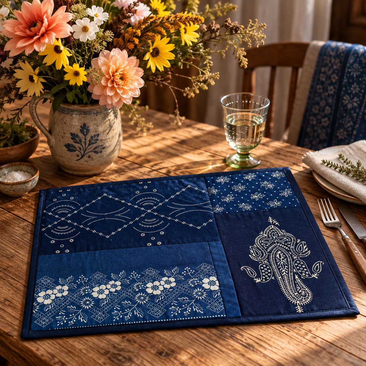 Tischset Blaudruck
