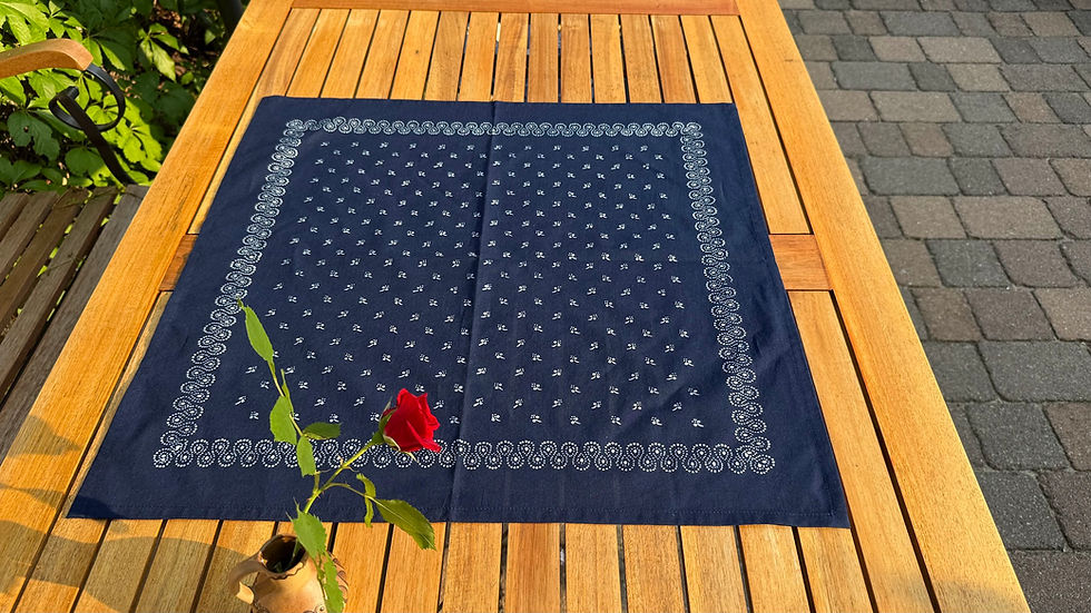 Miniaturbild: Blaudruck Decke mit Ornamentmuster