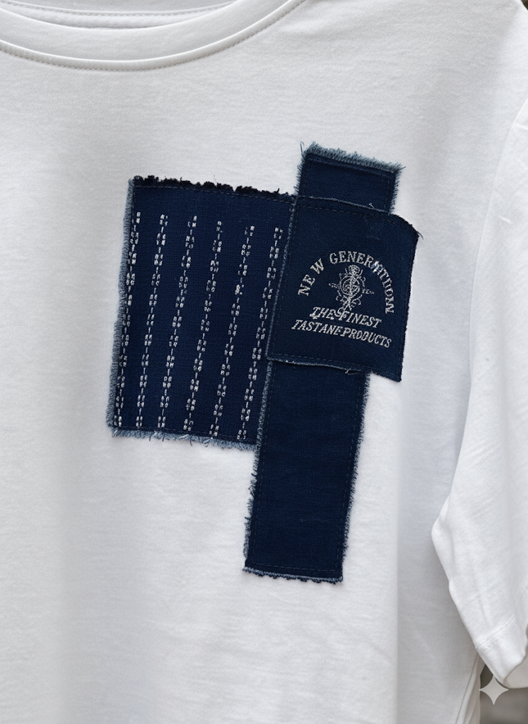 Miniaturbild: Shirt mit Blaudruck