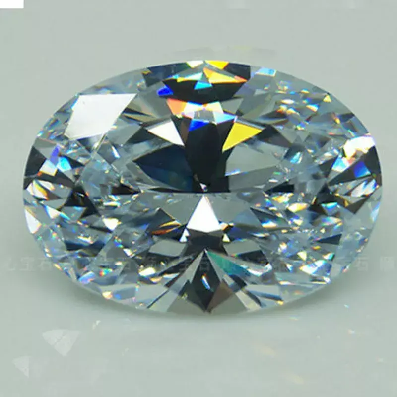 Pierre précieuse saphir blanc 56.58ct VVS 18X25mm Oval AAAA+