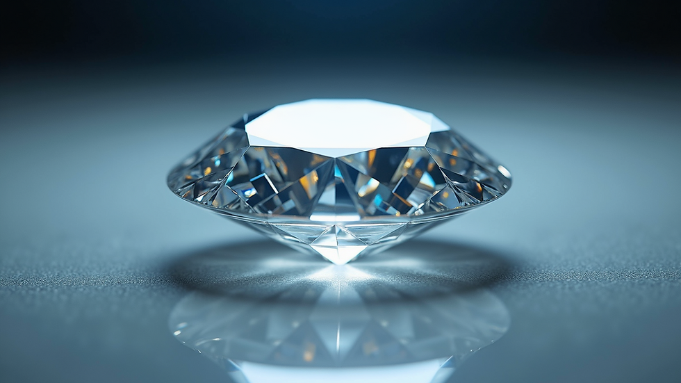 Close-up view of the intricate facets of a lab-grown diamond