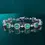 縮圖：Natural 6.9ct Emerald Diamond Bracelet in 18K Gold