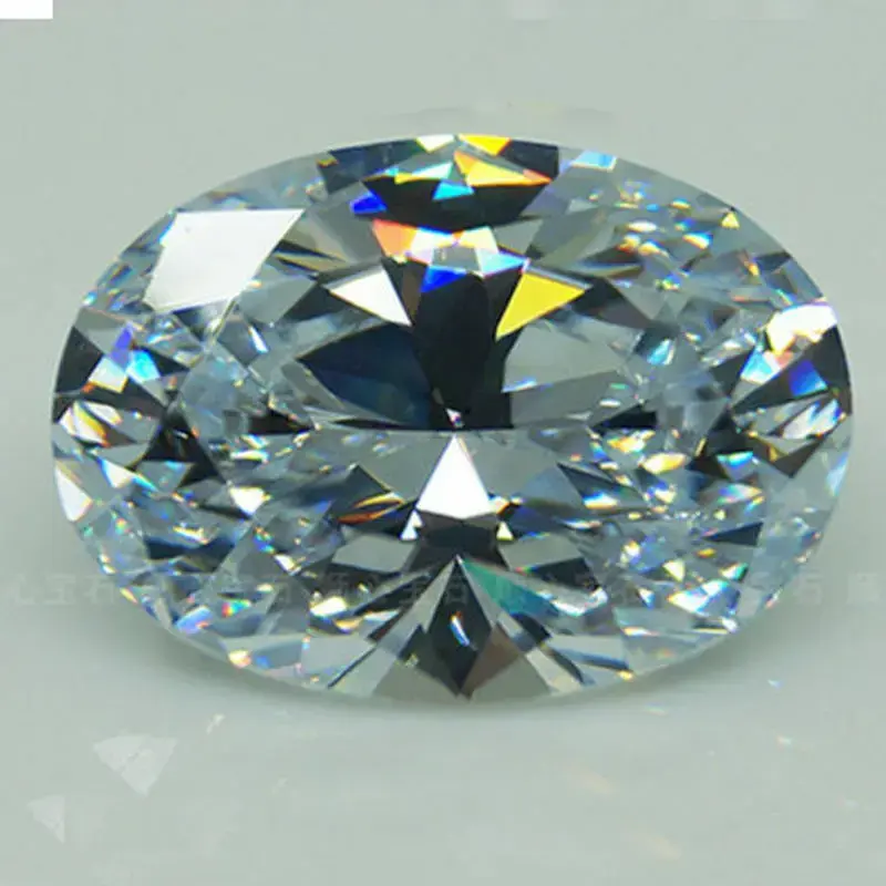 Miniature : Pierre précieuse saphir blanc 56.58ct VVS 18X25mm Oval AAAA+