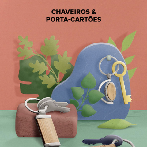 Presentes corporativos chaveiros.