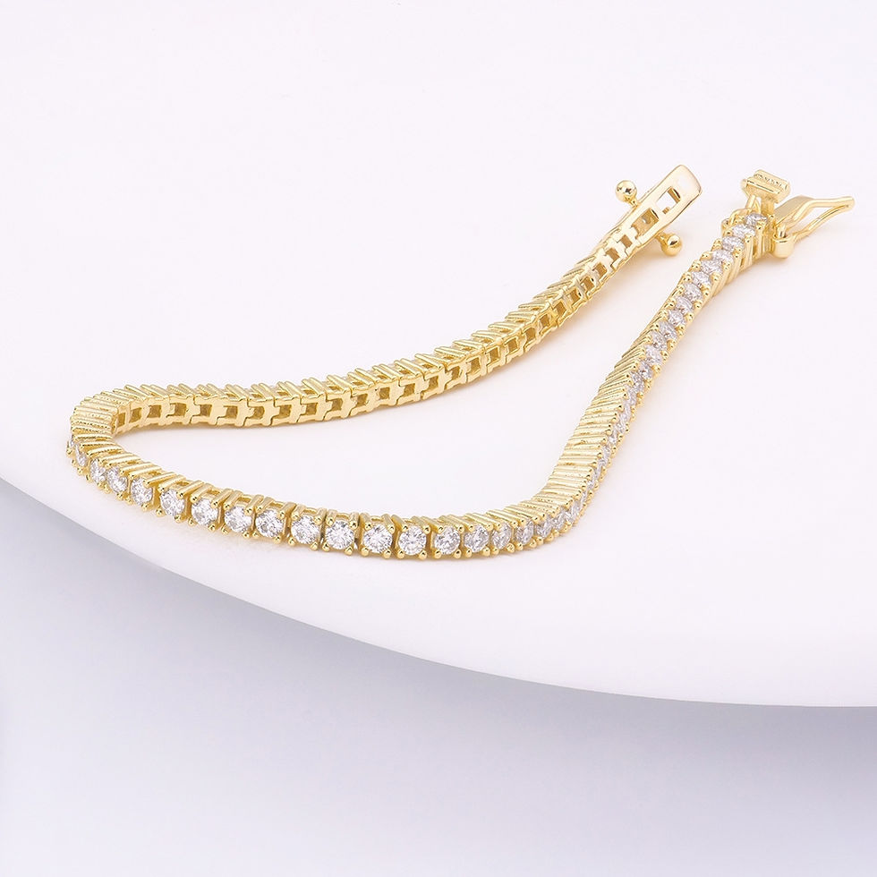 Thumbnail: 100% S925 Sterling Silver 2-6mm Real Moissanite Tennis Bracelet for Women Weddin