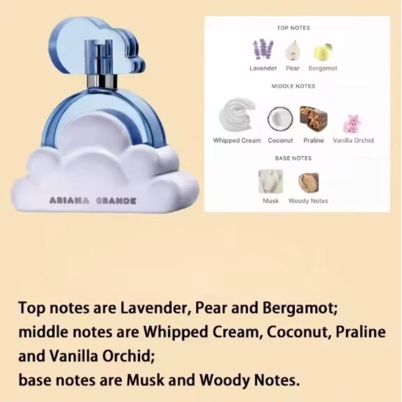 Thumbnail: 100ml Ariana Women's Perfume - High-Quality White Cloud Eau De Toilette Long-Las