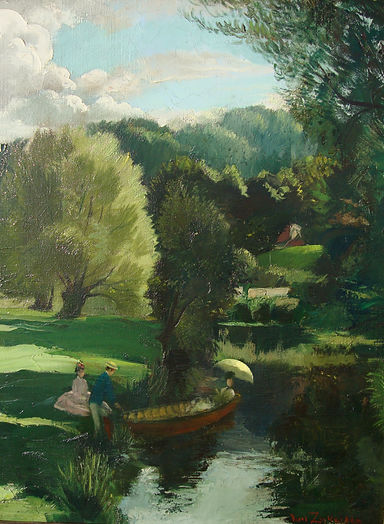 Nicholas Holloway Doris Zinkeisen artist for sale Modern British paintings