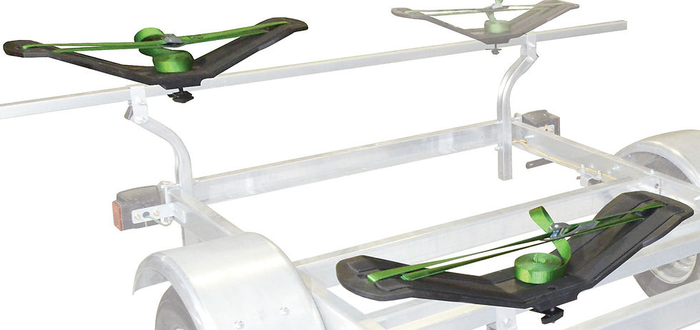 MegaWing SOT™ Heavy Duty Fishing Kayak Carrier with Tie-Downs - V Style - Rear L