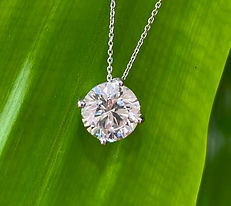 Round Diamond Solitaire Pendant