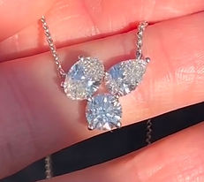 Three Stone Diamond Pendant