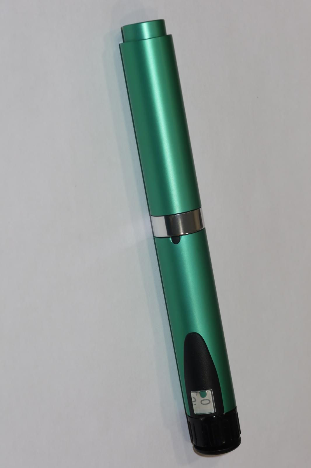 1 V2 Research Reusable Peptide Pen Injector  Green Color and 2 Empty Cartridges