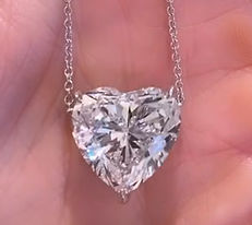 Heartshape Diamond Solitaire Pendant