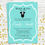 Thumbnail: Tiffany Blue Black Onesie Pearl Tux Baby Shower Invitation