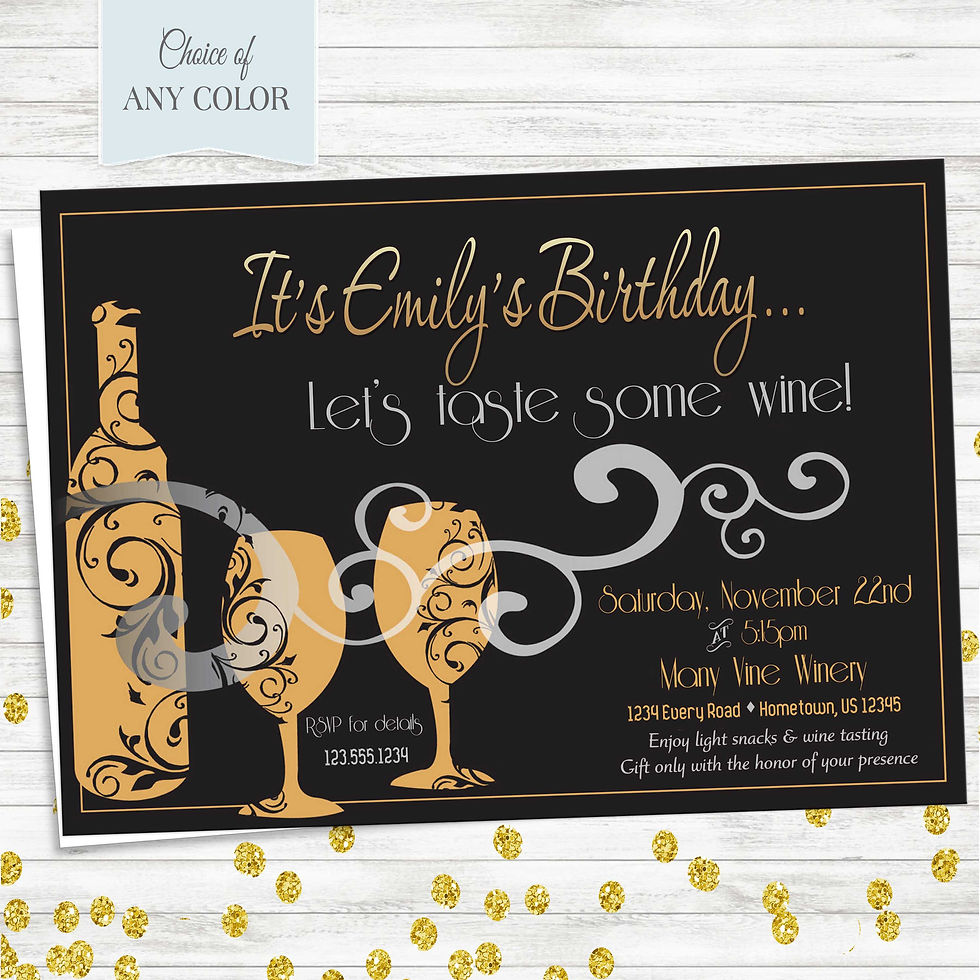 Wine Tasting Party Invitation