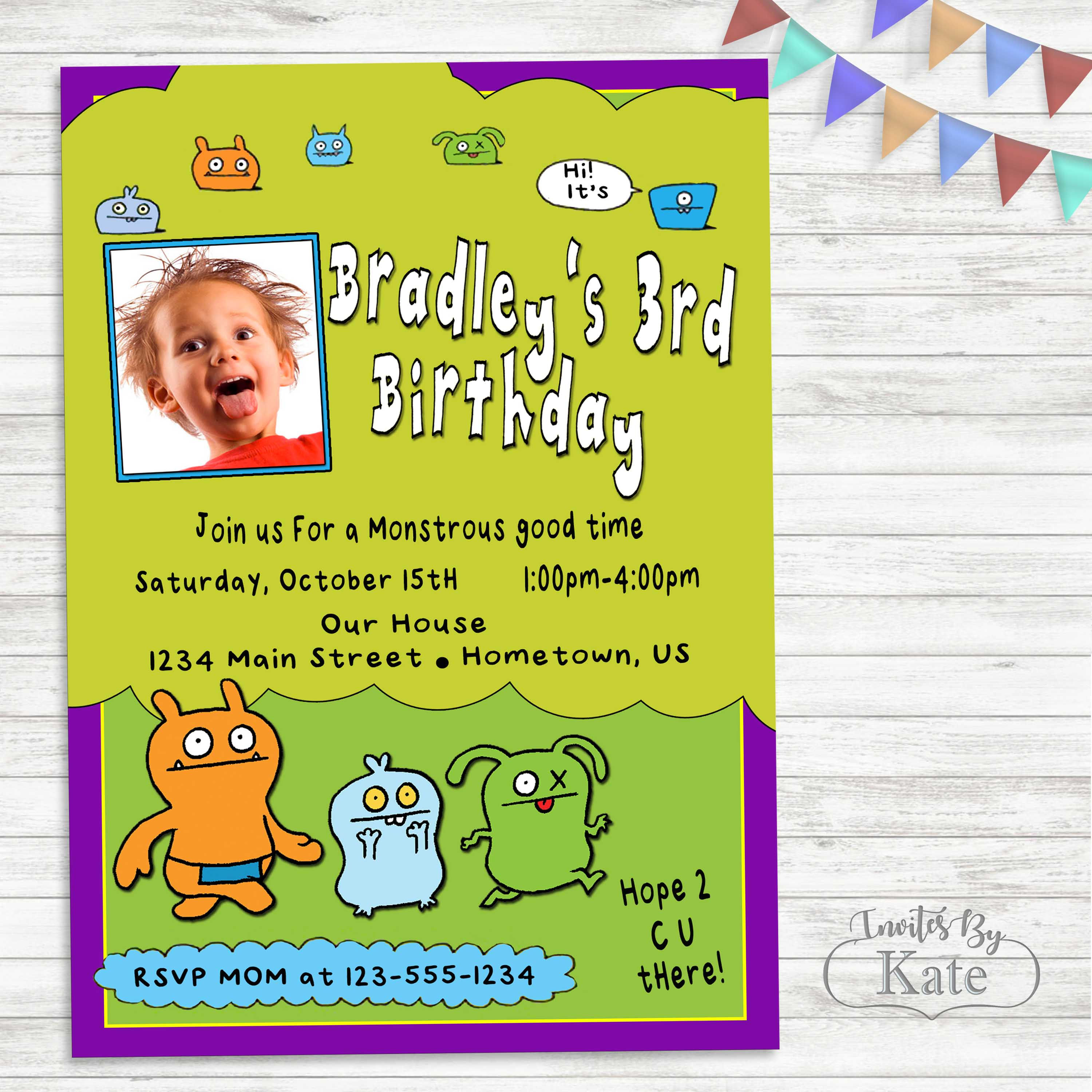 Ugly Dolls Invite