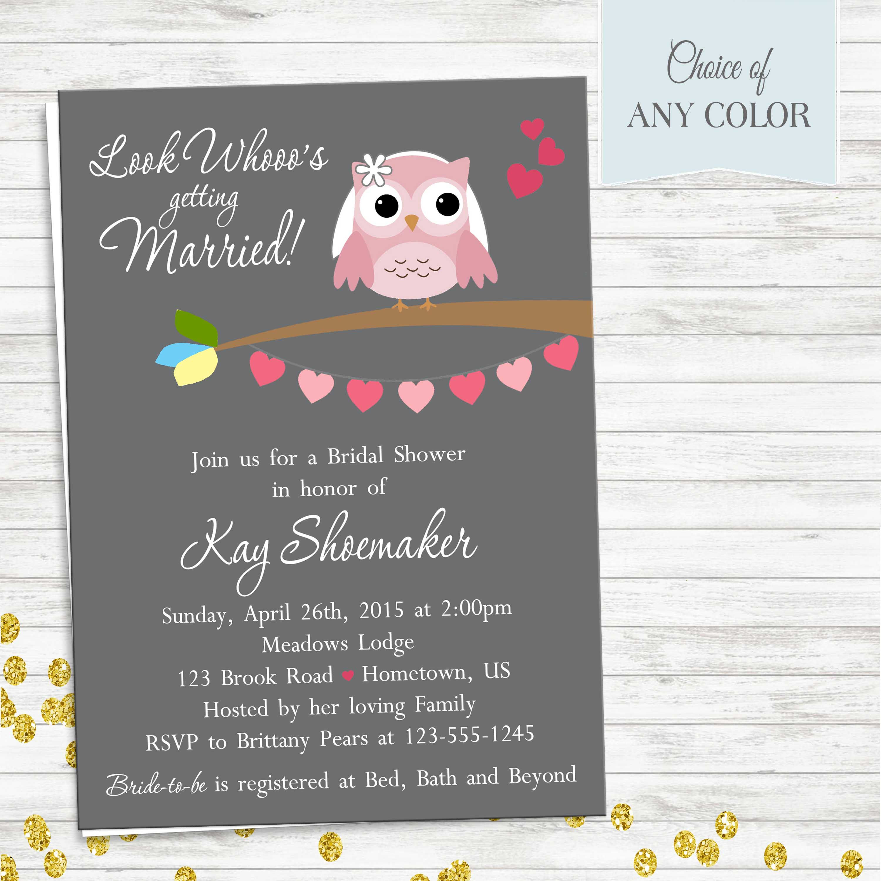 Owl Look Whooo's Bridal Shower