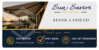 Sun Savior Shades Referral Card Concept front