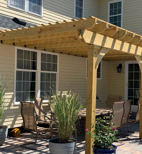 Custom designed and installed trellis, pergolas and decks in Rochester, NY
