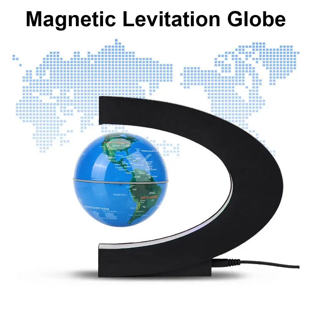 Floating Novelty Ball Light Magnetic Levitation Globe LED World Map Electronic