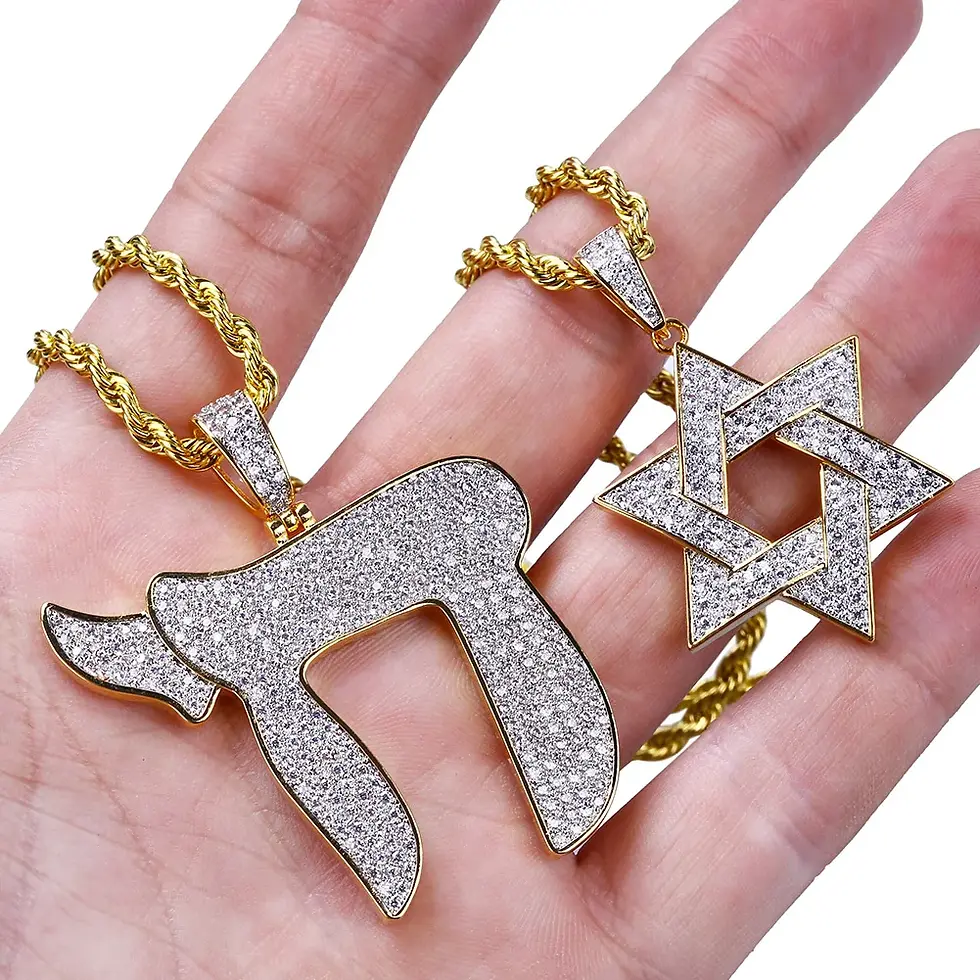 Thumbnail: TOPGRILLZ Hip Hop Men Gold Color Plated Jewelry Micro Pave Iced Out CZ Stone Sta