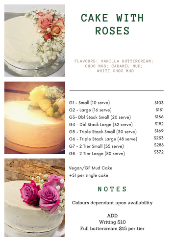 Cake with roses