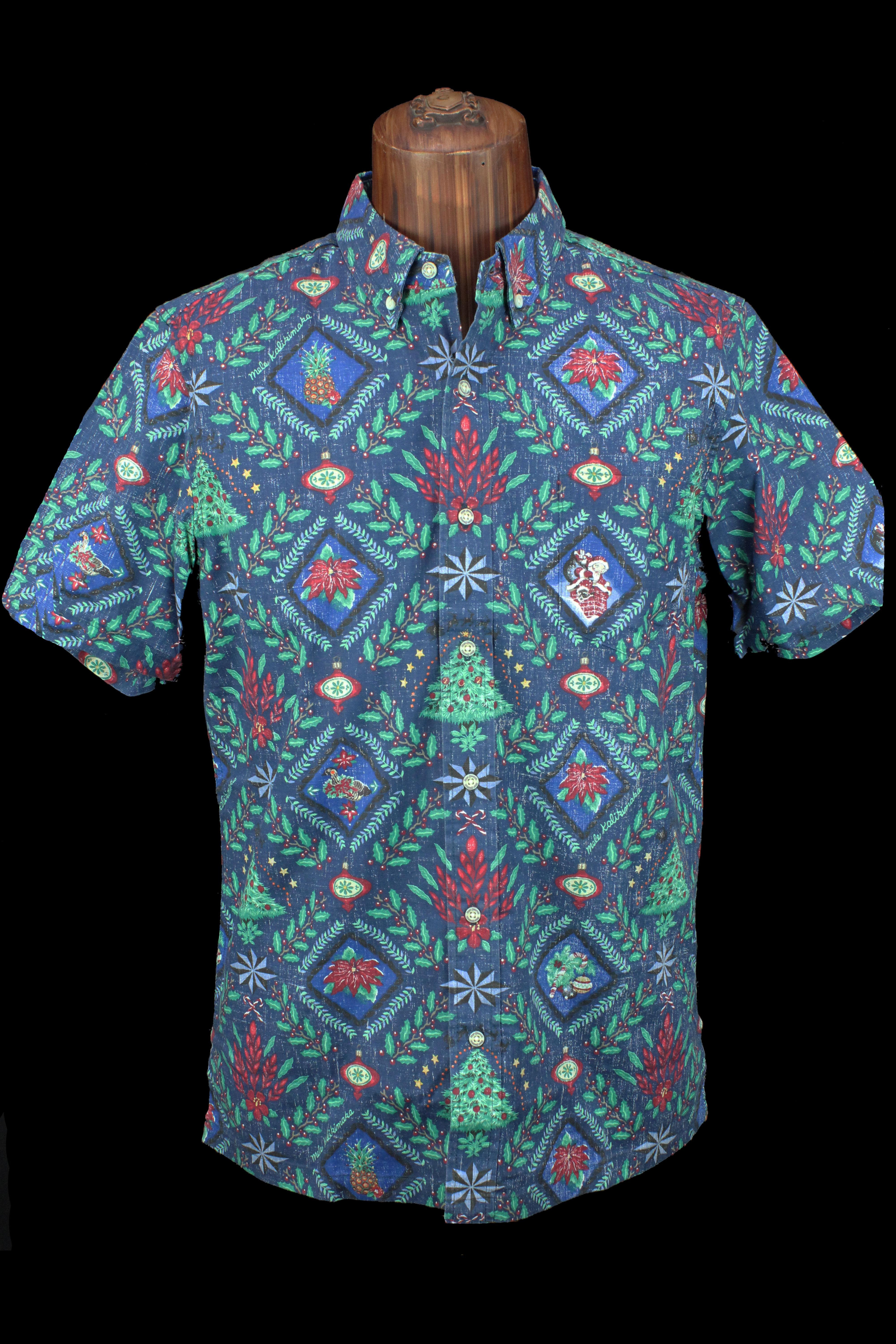 Reyn Spooner Hawaiian Christmas 2025 Shirt - Navy