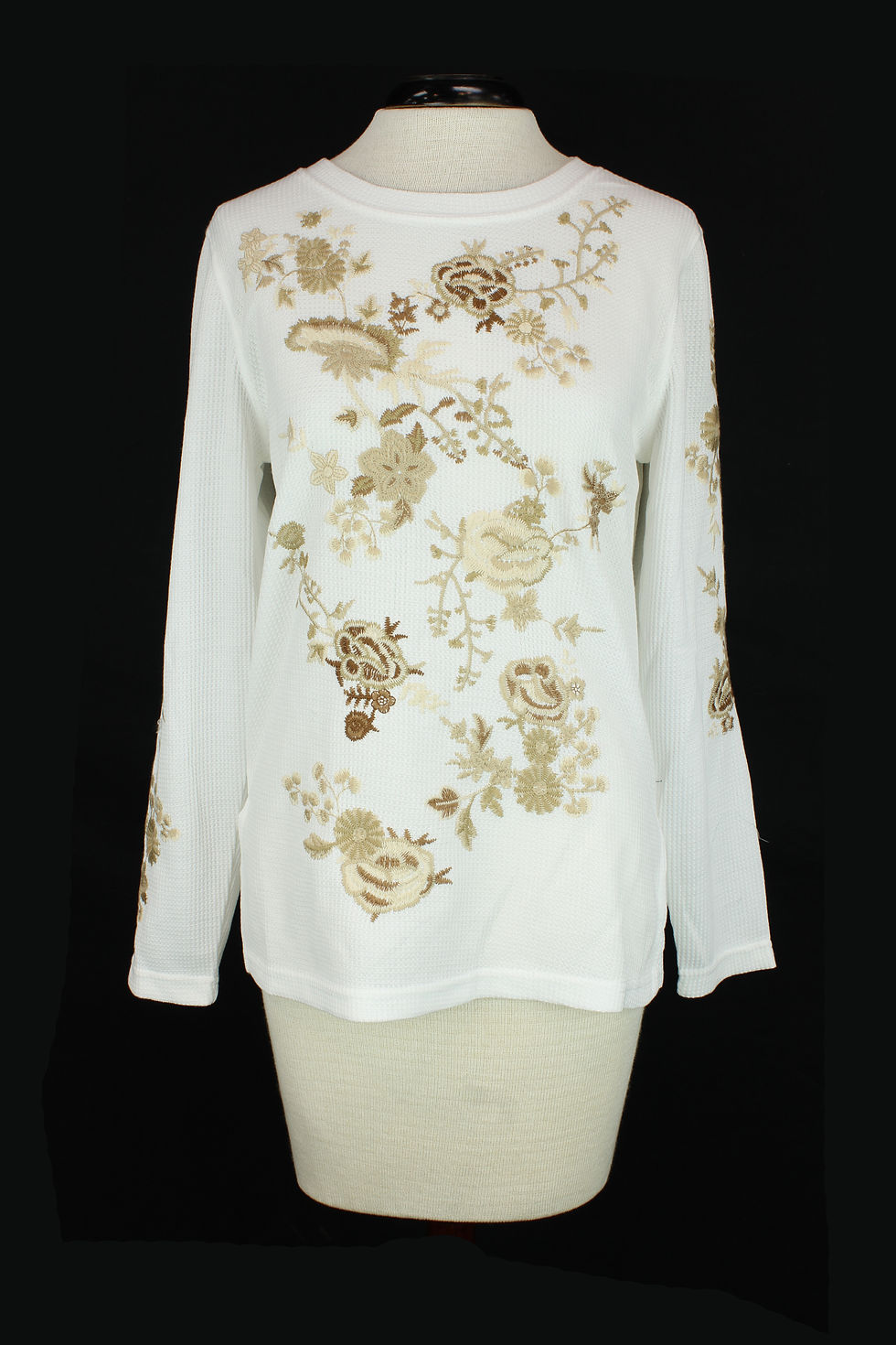 Paparazzi Thermal Embroidered Top Natural