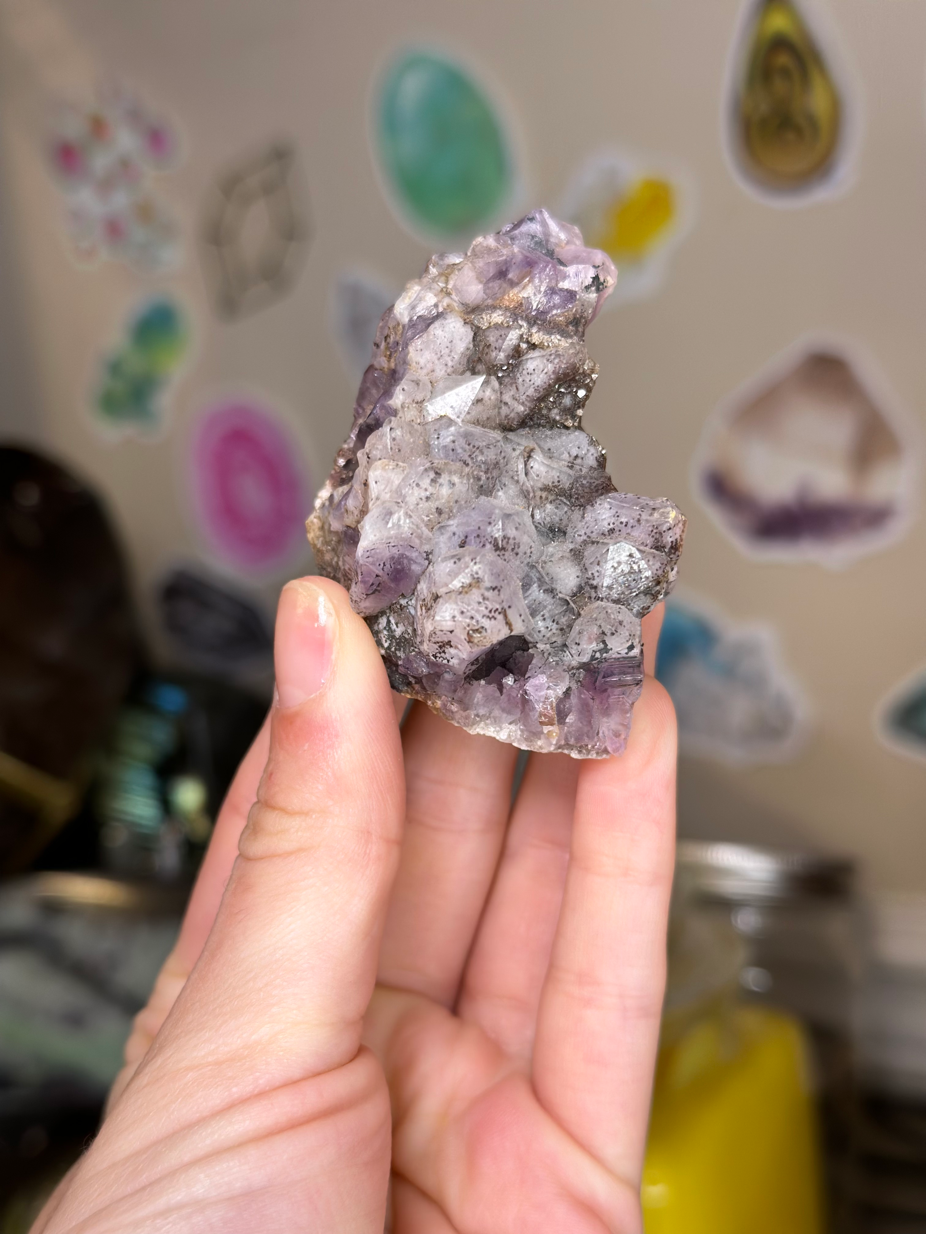 RARE Amethyst with geothite from Geyer Germany