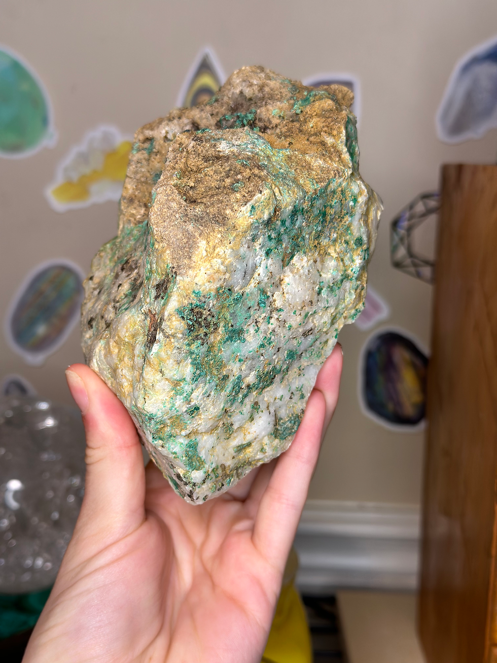 Thumbnail: XL Malchite with Quartz from the Blue Wing Mine, N.C