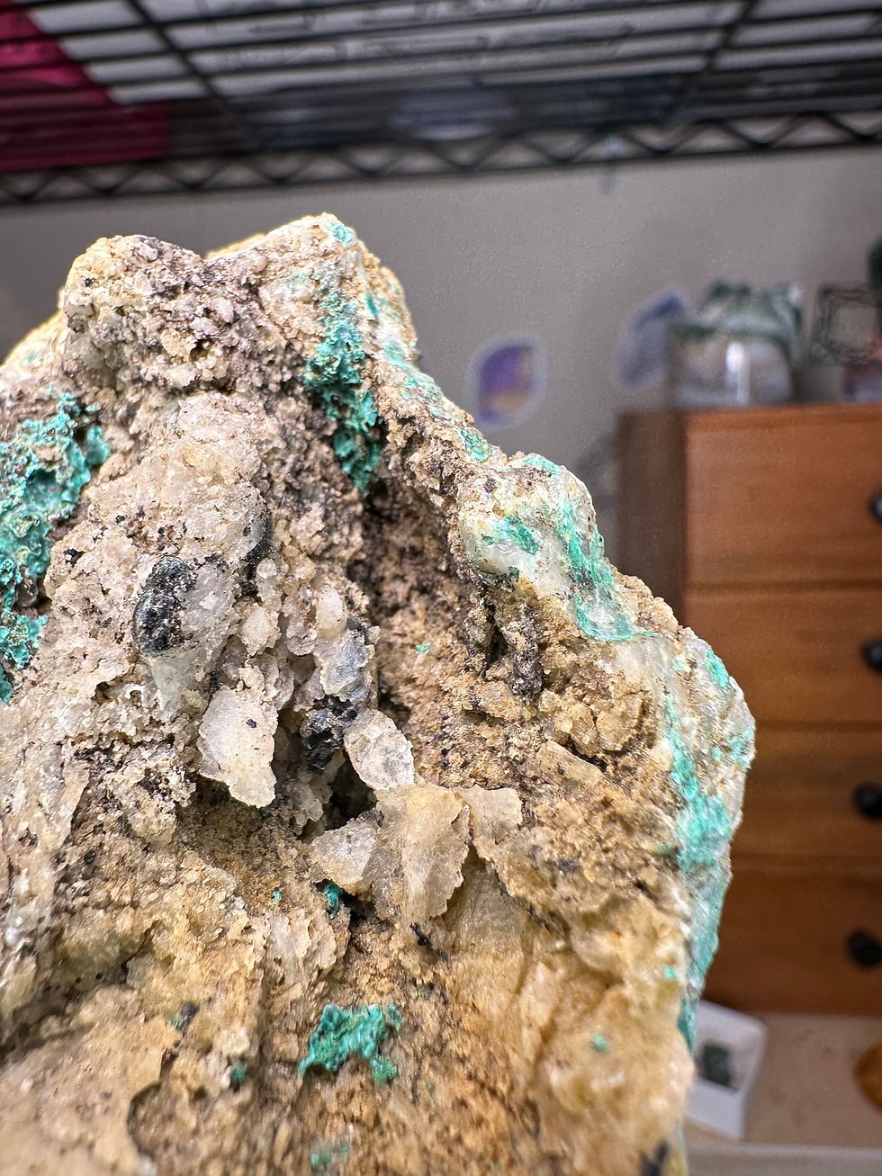 Thumbnail: XL Malchite with Quartz from the Blue Wing Mine, N.C
