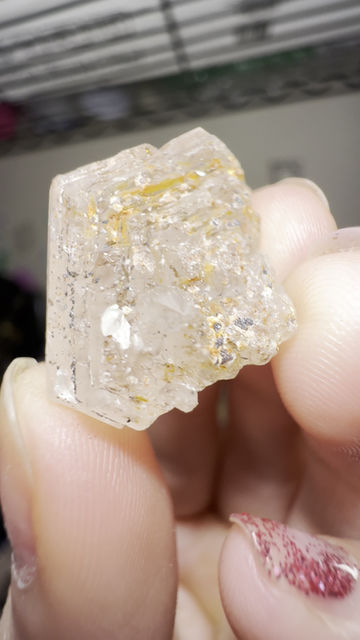 Thumbnail: Smoky quartz elestial with geothite inclusions 