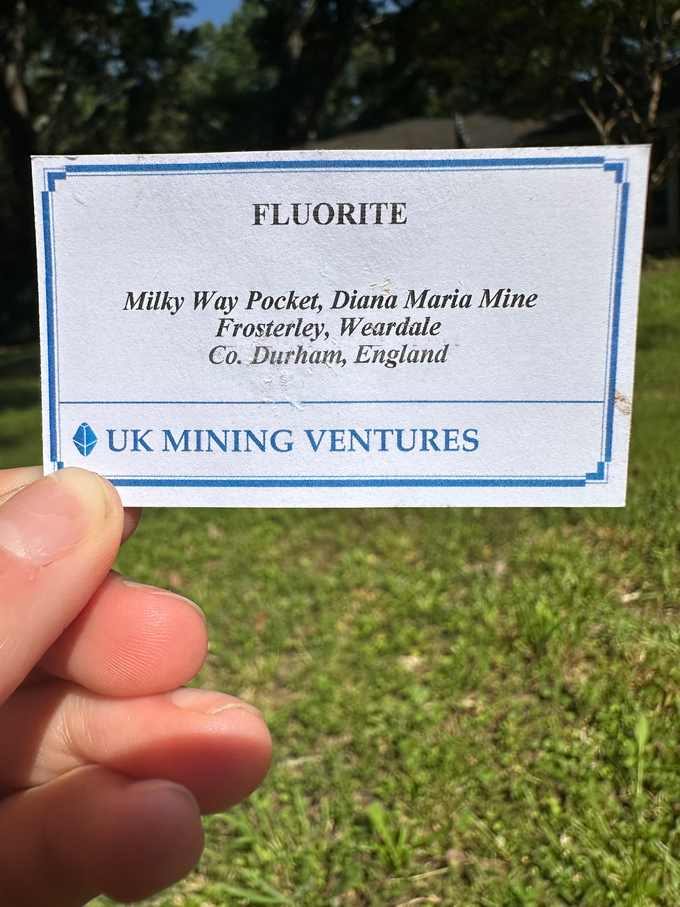 Thumbnail: UV Fluorite from the Milky Way Pocket (UK)