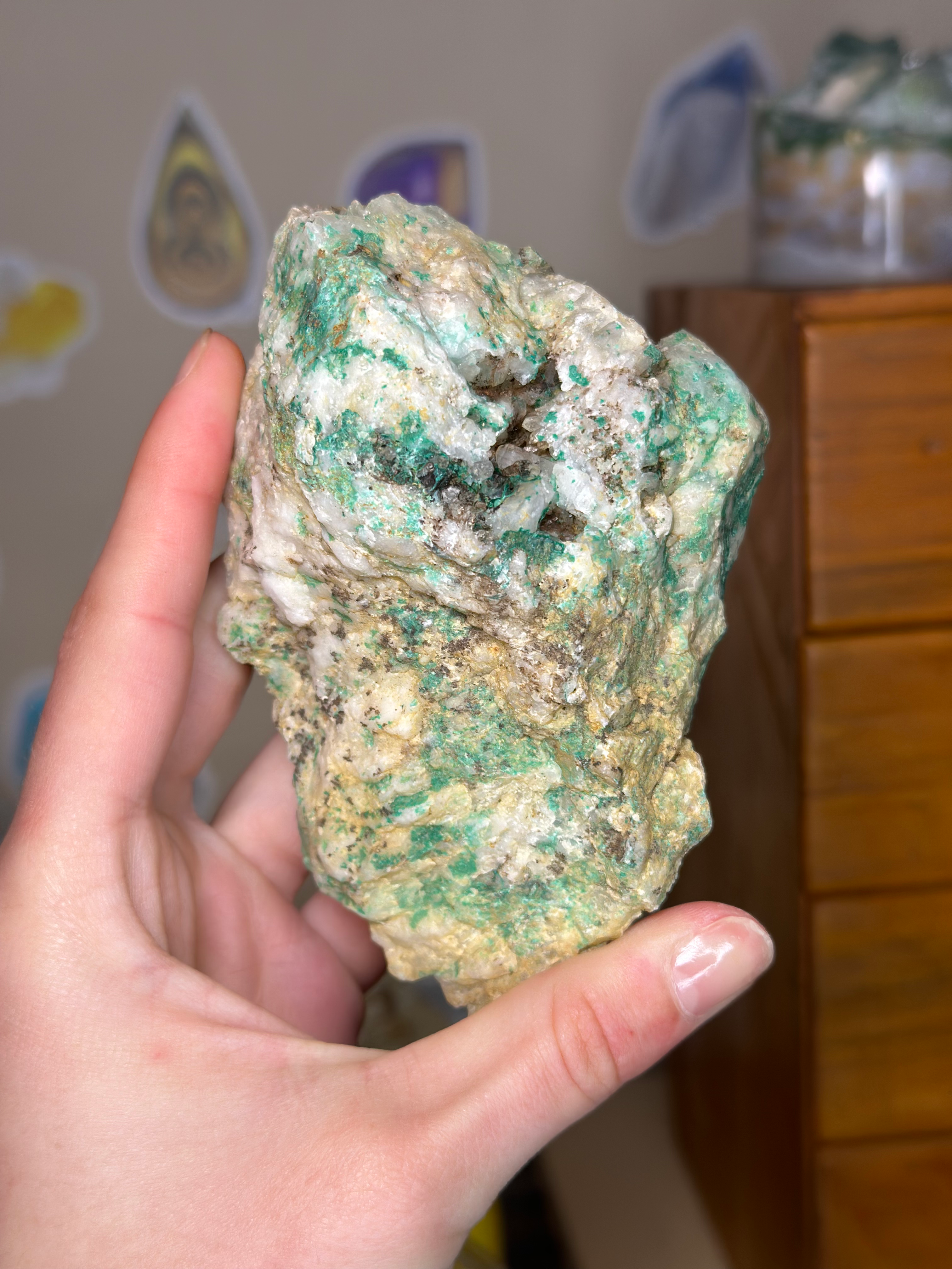 Malachite with Quartz Blue Wing Mine, N.C