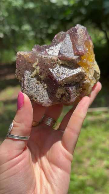 Thumbnail: Fluorite with barite and chalcopyrite GLÜCK mine Germany 
