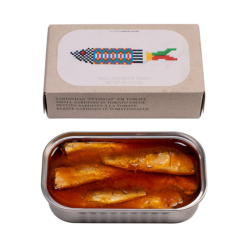 Small Sardines in Tomato inside