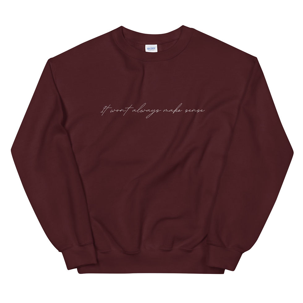 Thumbnail: White Slogan | Unisex Sweatshirt