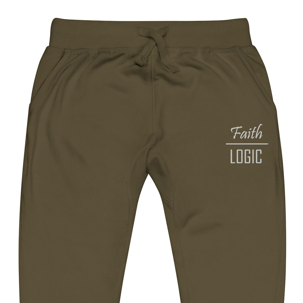 Thumbnail: Unisex Fleece Sweatpants - White Logo