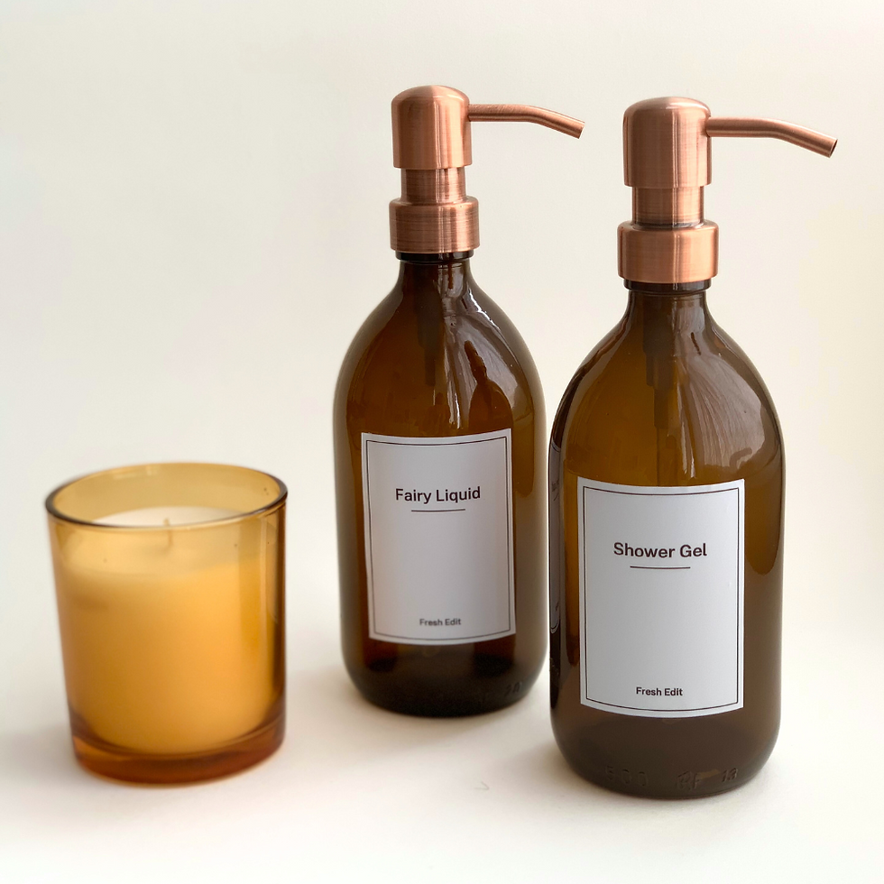 Thumbnail: Amber Soap Dispenser Rose Gold Pump