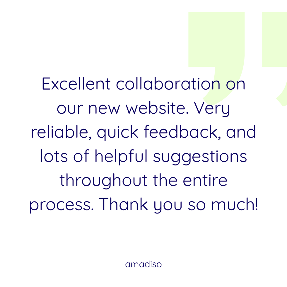 Brand RE feedback on amadiso