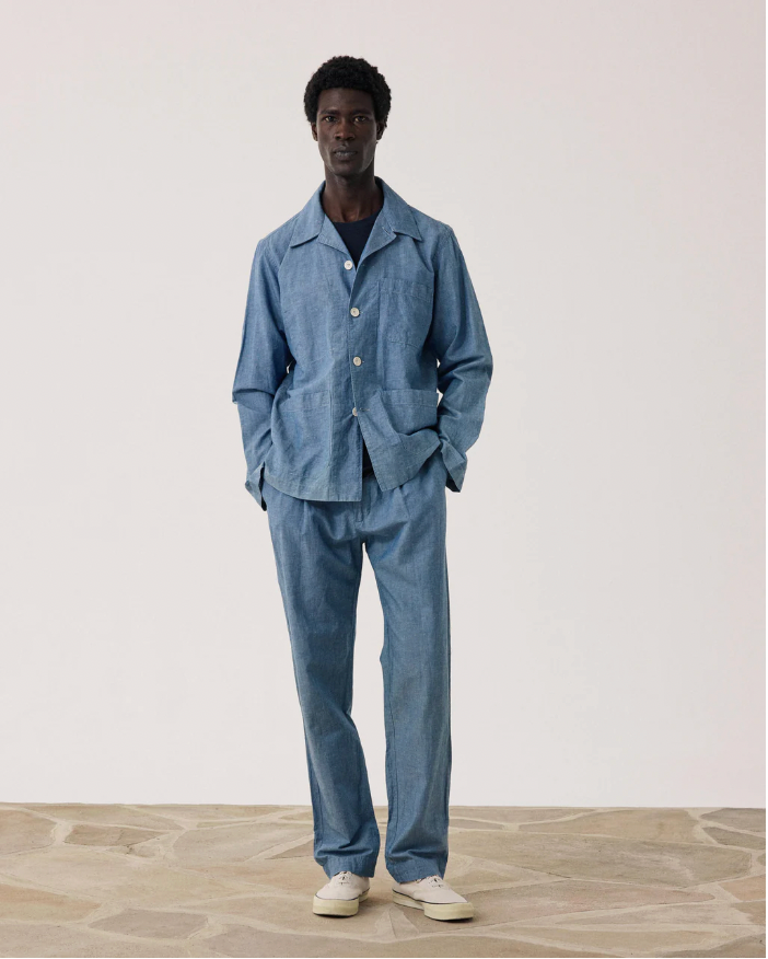 Tenue invité mariage homme Hartford chambray bleu Perry Task 2026