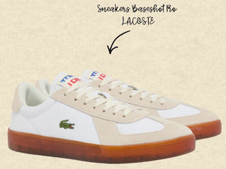 Lacoste Baseshot Pro : la sneaker cuir blanc/gum incontournable printemps-été 2026 | Bonjour Monsieur Paris